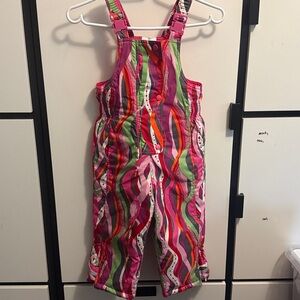⭐️ Hanna Andersson - NWOT - Pink Multi Colour Insulated Ski Pants w/ Bib